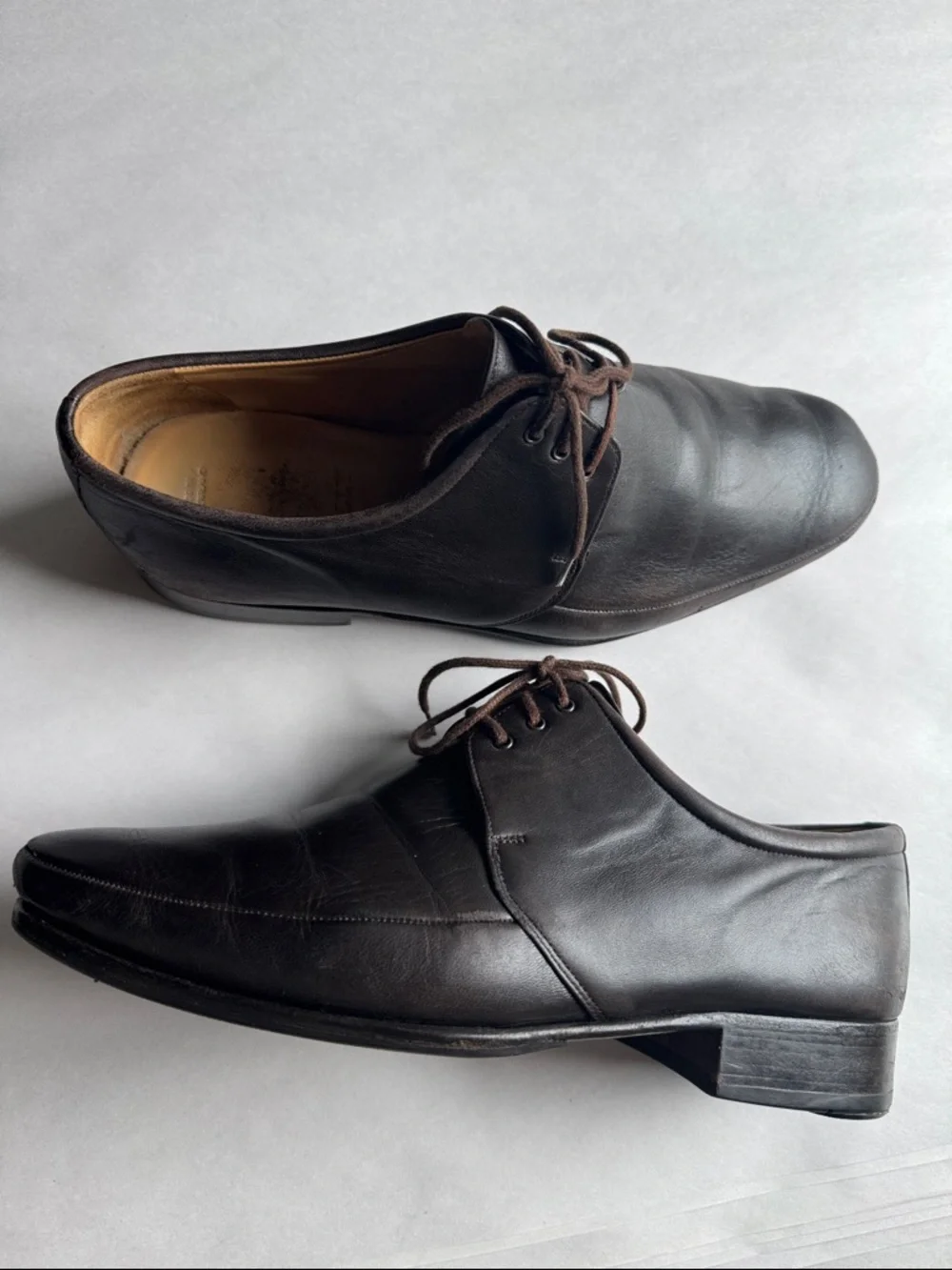 Bally Brenzo Mens 8N Oxford Derby Shoes  Chocolate Brown leather office dressy